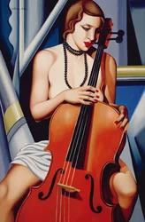 Mujer con violonchelo